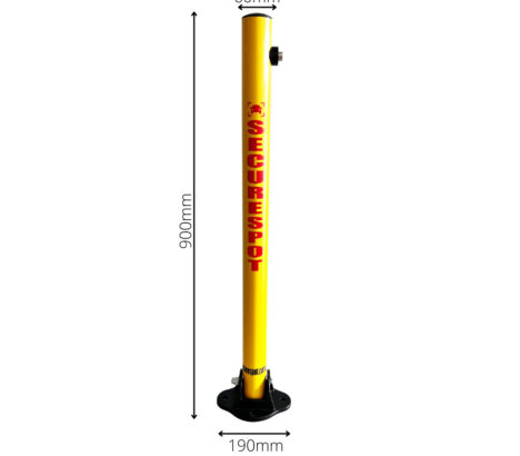 Manual Pole Bollard Dimensions Front
